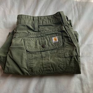Vintage Green Carhart Cargo Short Size: 12